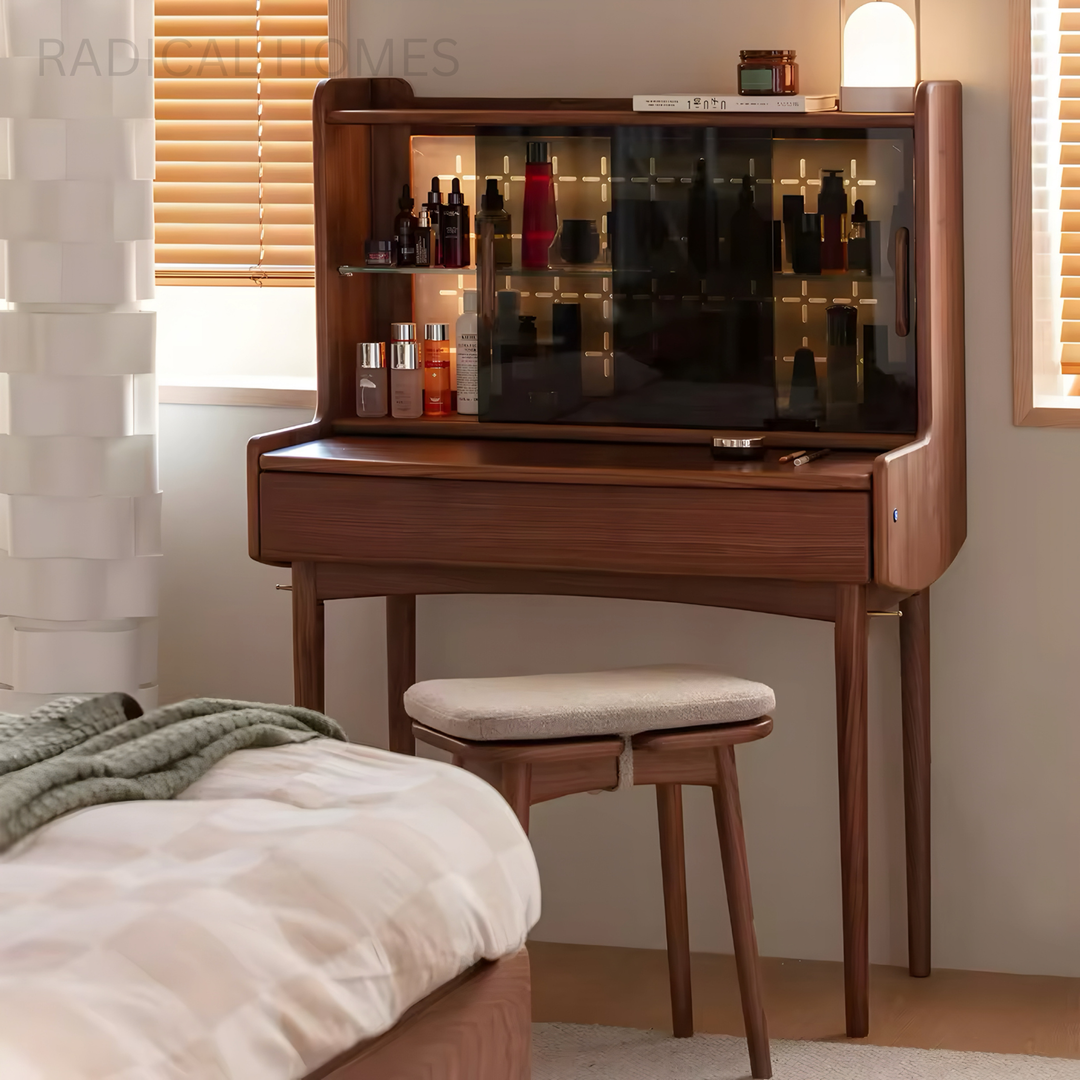 NARU Vintage Solid Wood Vanity Table