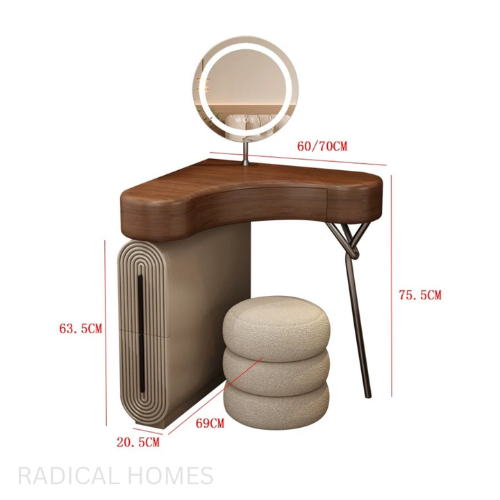 SERENA Minimalist Solid Wood Vanity Set