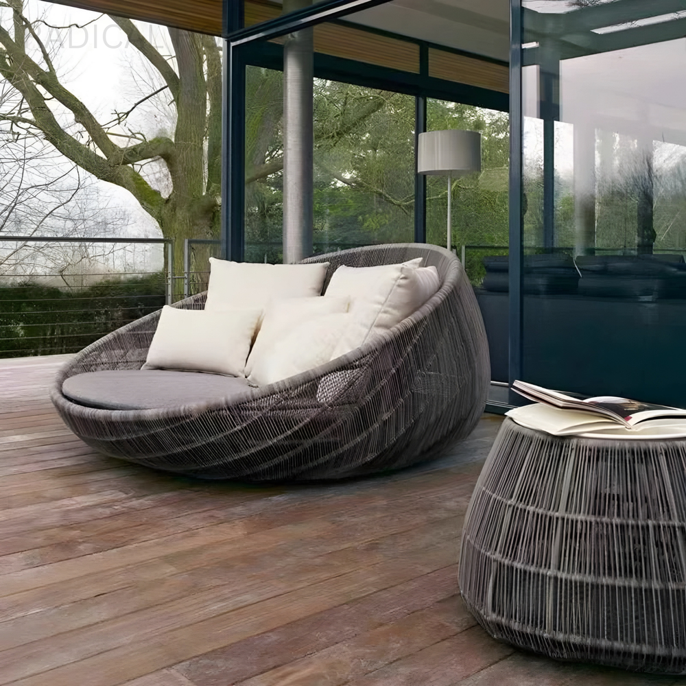SOLANO Modern Outdoor Round Daybed - Radical Homes Singapore