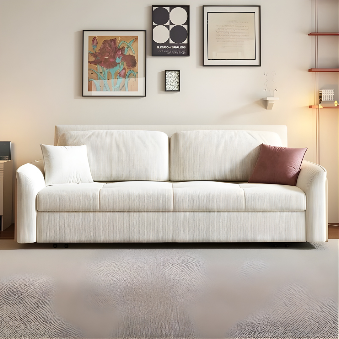 LORA Modern Rattan Storage Sofa Bed