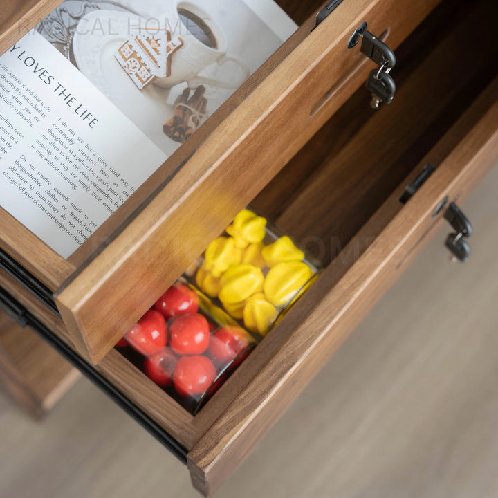 HENDRIX Modern Walnut Wood Study Table