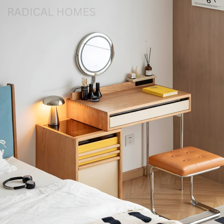 AOMI Scandinavian Solid Wood Vanity Table