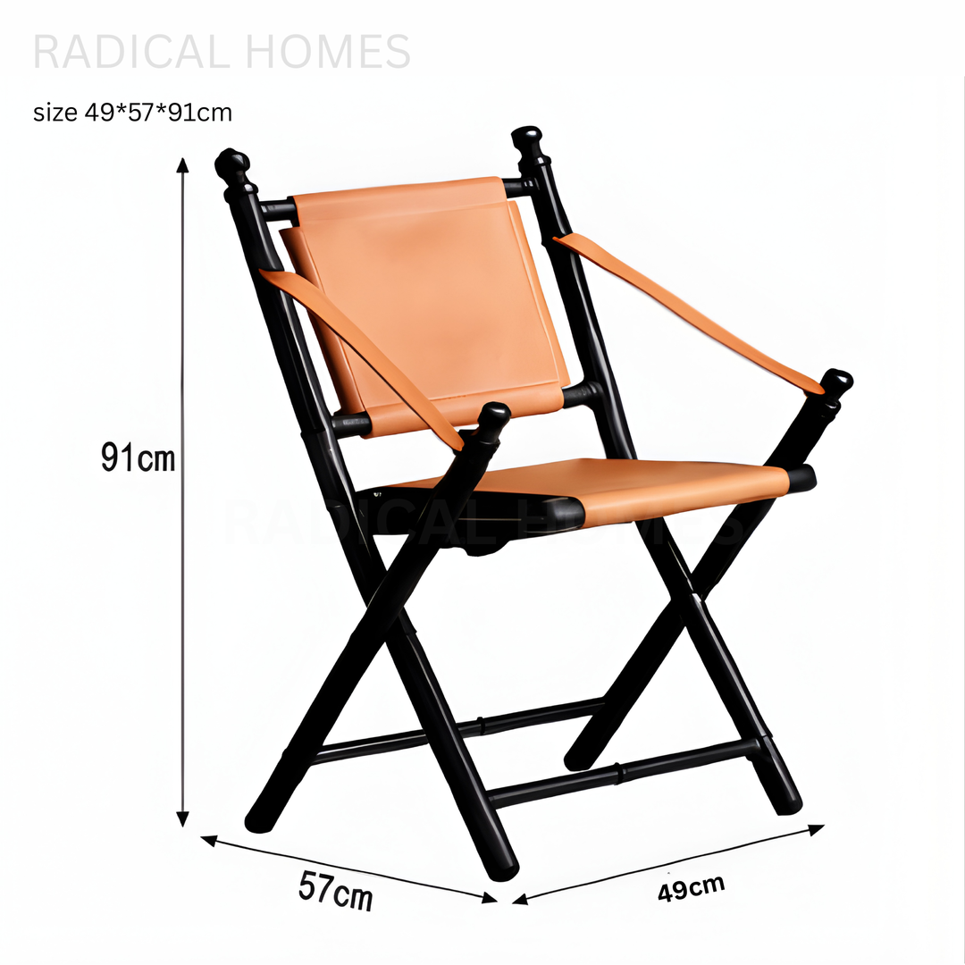 LATENO Modern Leather Folding Study Chair - Radical Homes Singapore
