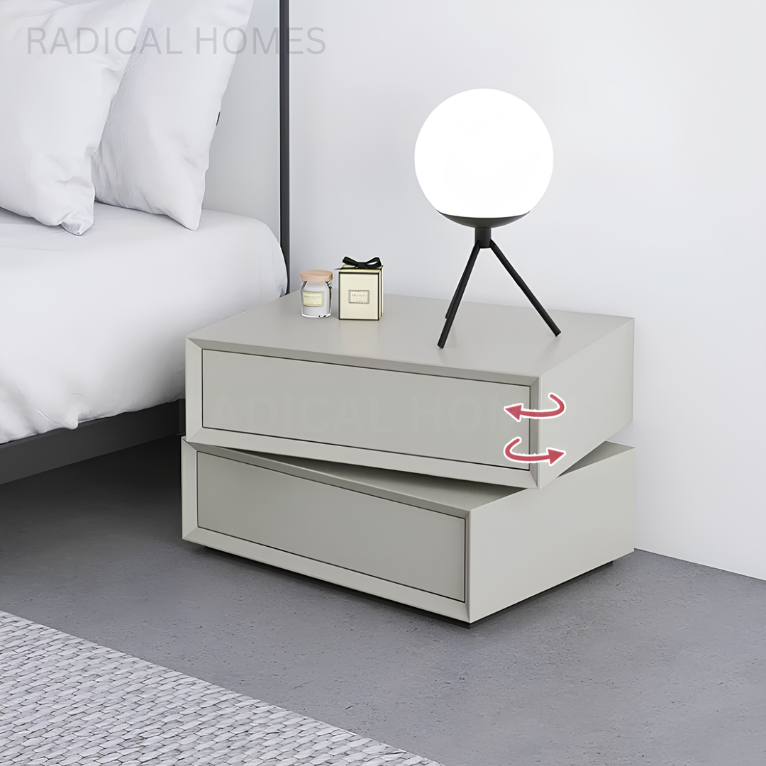 JERLING Modern Rotating Bedside Table