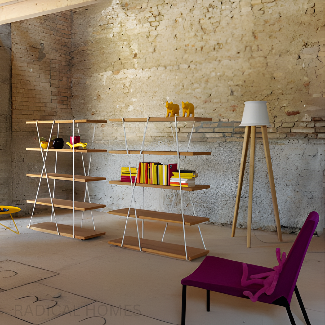 BANI Modern Industrial Solid Wood Display Shelf