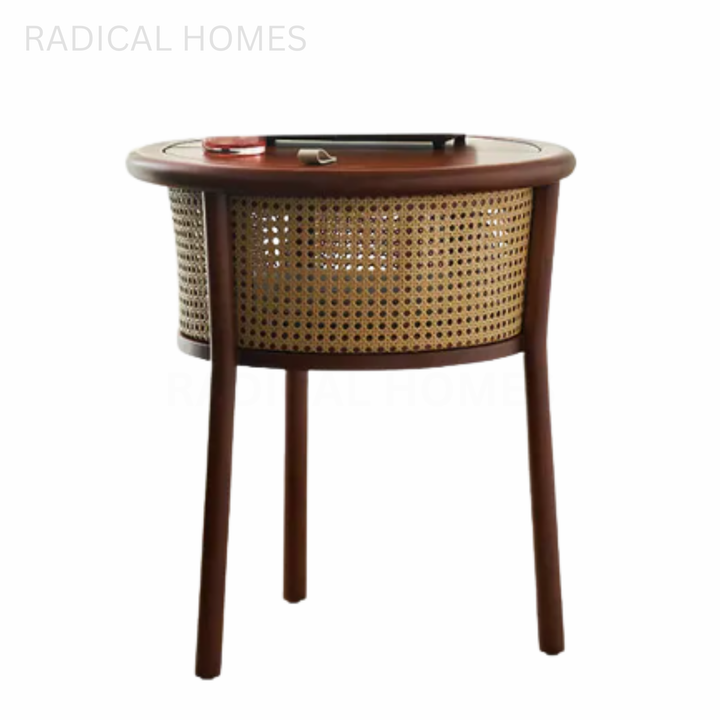 JOLT Retro Rattan Side Table - Radical Homes Singapore