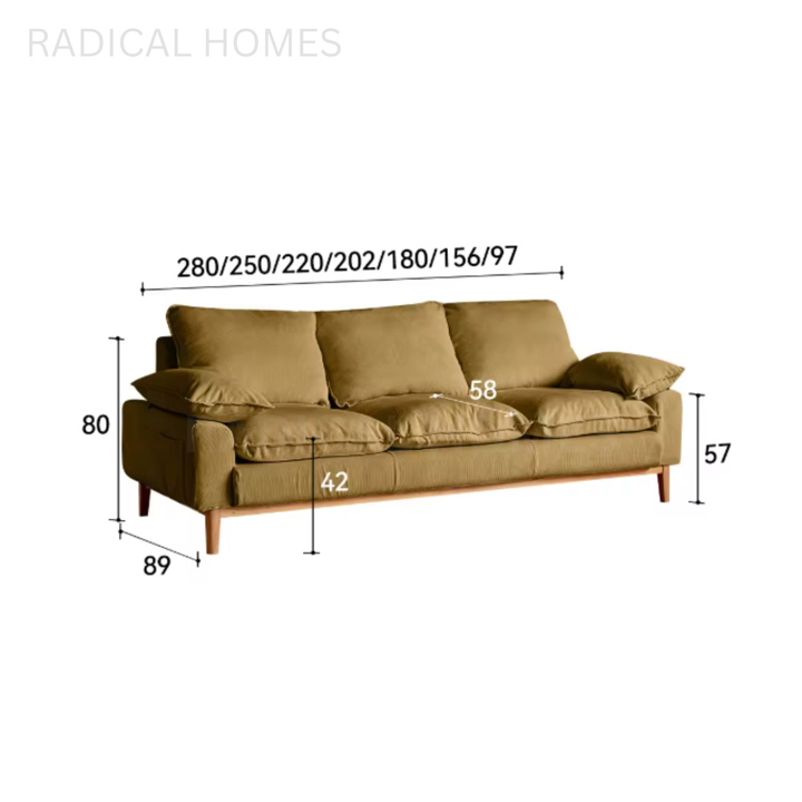 SABEL Japanese Fabric Sofa - Radical Homes Singapore