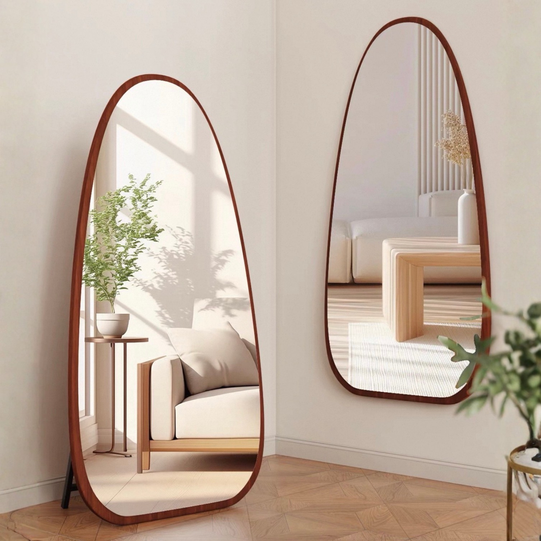 SOL Modern Wood Standing Mirror (INSTOCK)