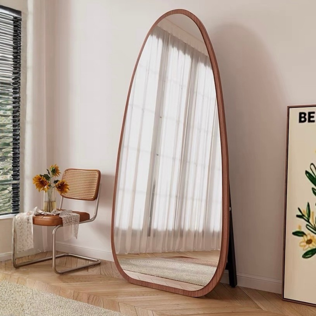 SOL Modern Wood Standing Mirror (INSTOCK)