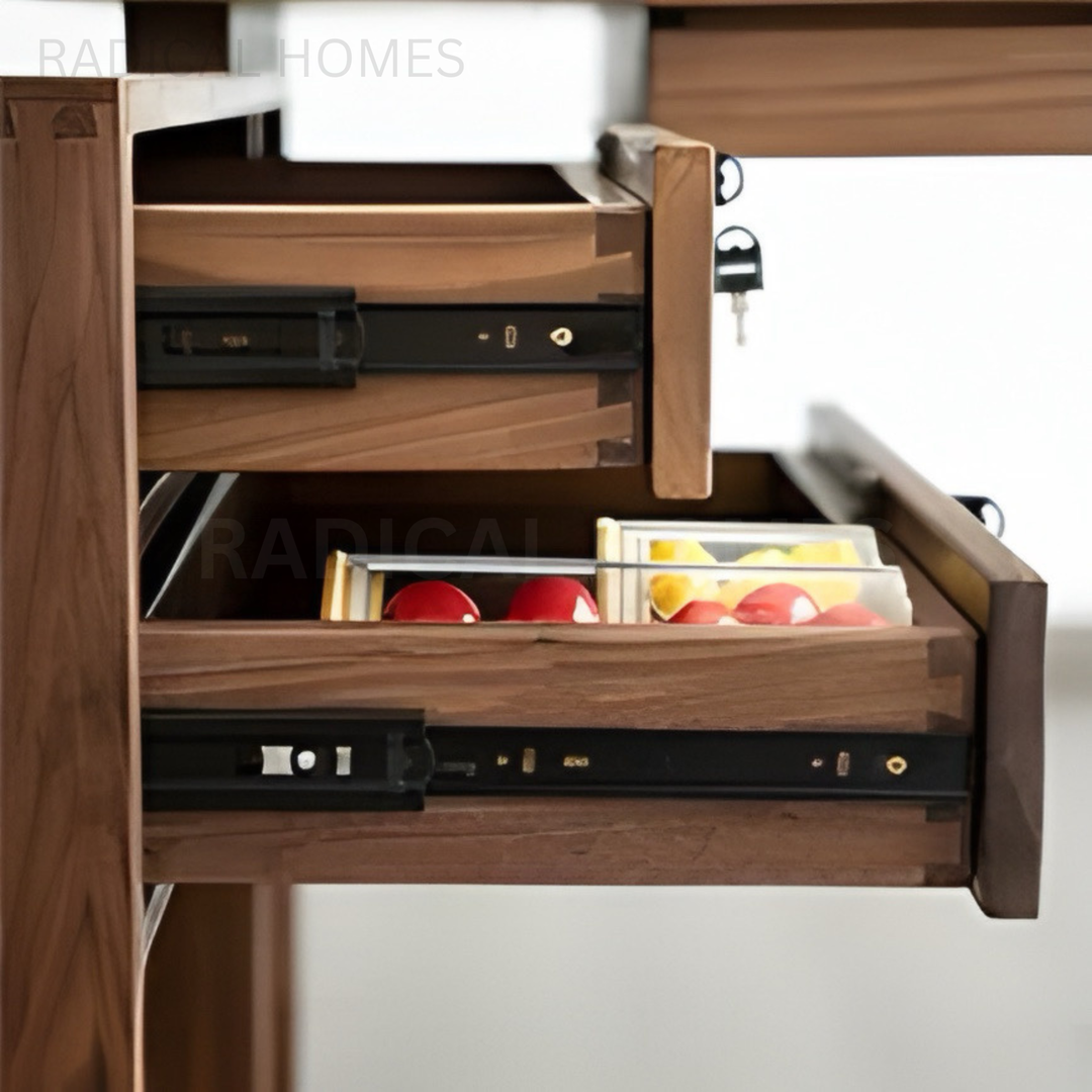 HENDRIX Modern Walnut Wood Study Table