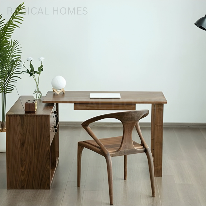 HENDRIX Modern Walnut Wood Study Table