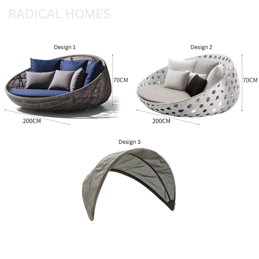 SOLANO Modern Outdoor Round Daybed - Radical Homes Singapore