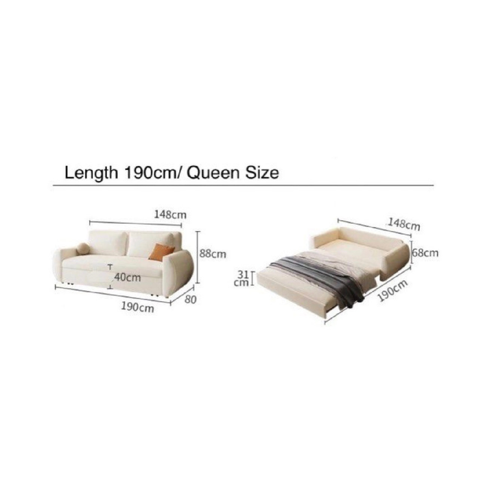 DALLURE Modern Boucle Storage Sofa Bed (INSTOCK)