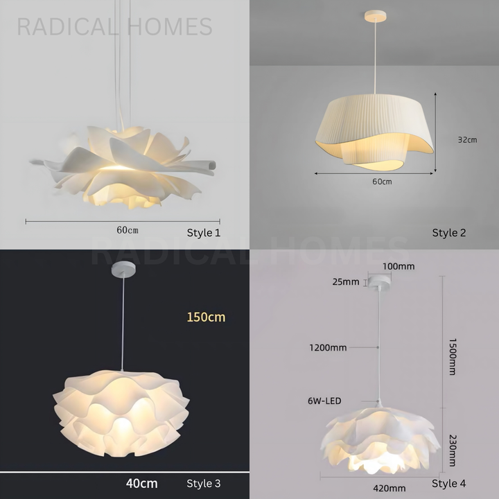 LUNORA Modern Lotus Petal Pendant Light - Radical Homes Singapore