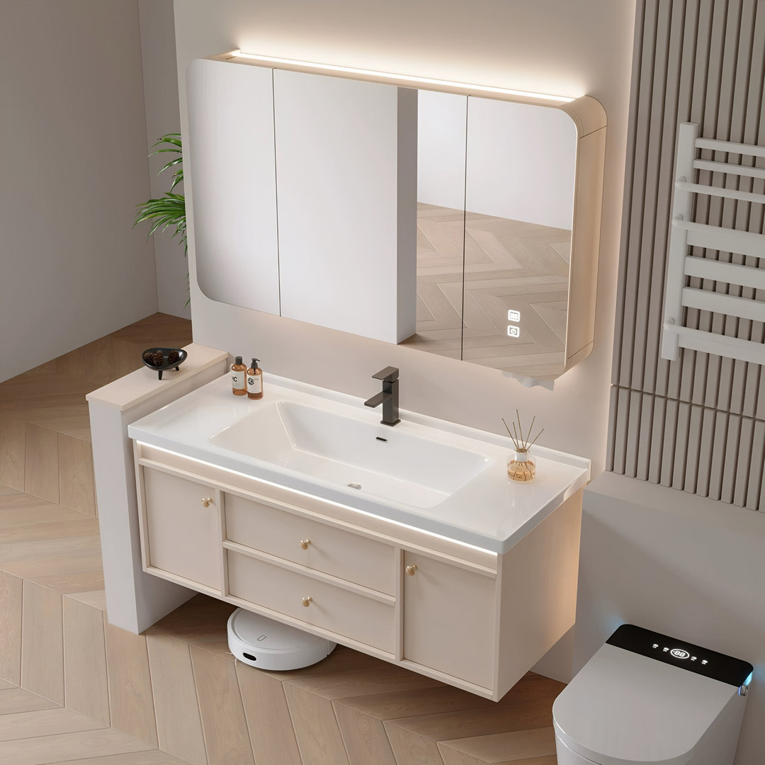 PELO Cream Bathroom Vanity Sink
