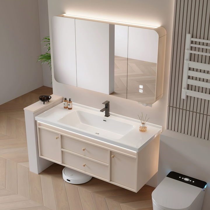 PELO Cream Bathroom Vanity Sink