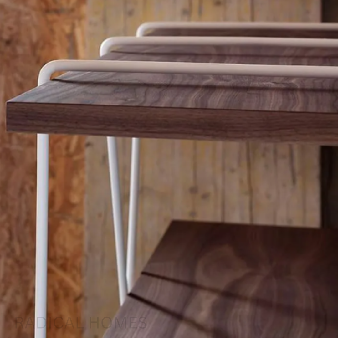 BANI Modern Industrial Solid Wood Display Shelf