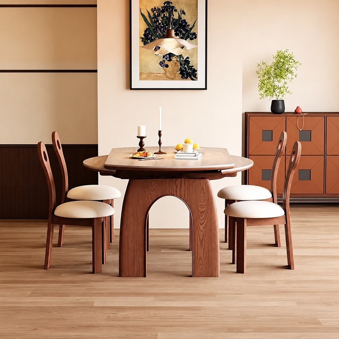 TROVENA Modern Travertine Extendable Dining Table (INSTOCK)