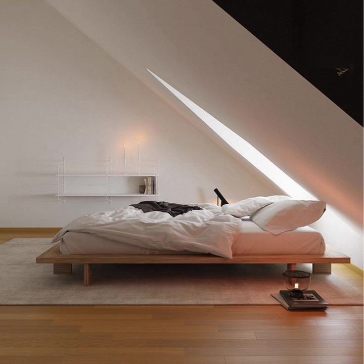 HAULE Japandi Solid Wood Platform Bedframe