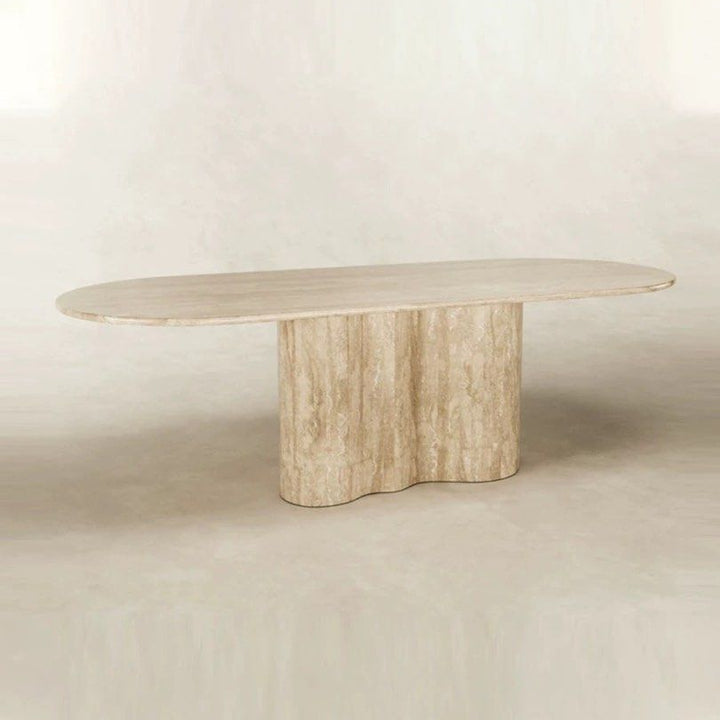 ROMAN Modern Travertine Dining Table