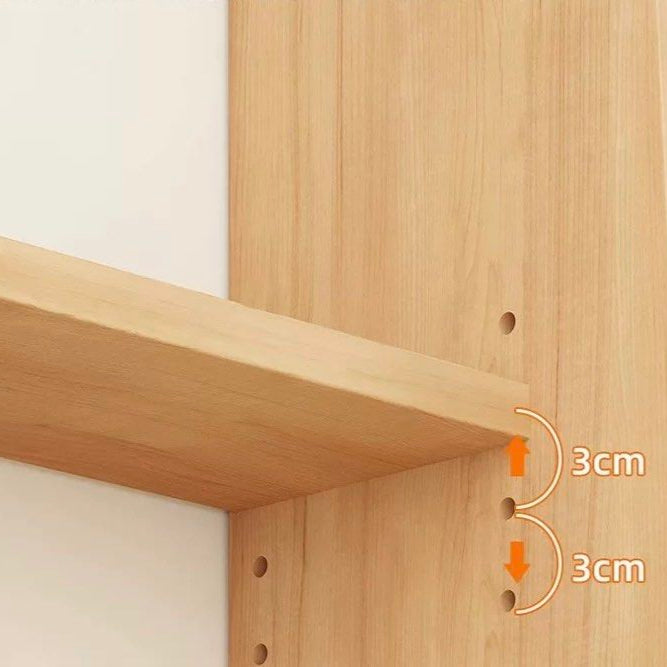 JURRA Scandinavian Solid Wood Bookshelf