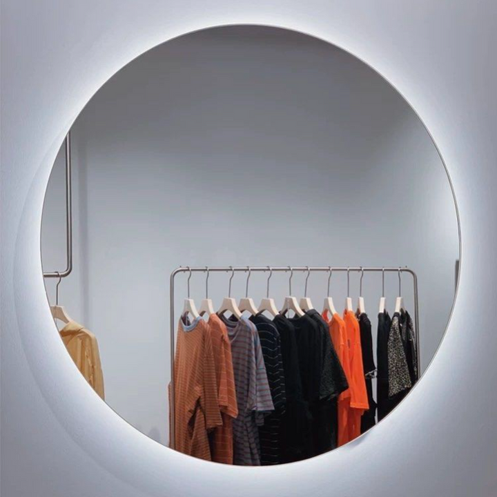 AFON Modern Stainless Steel Round Mirror