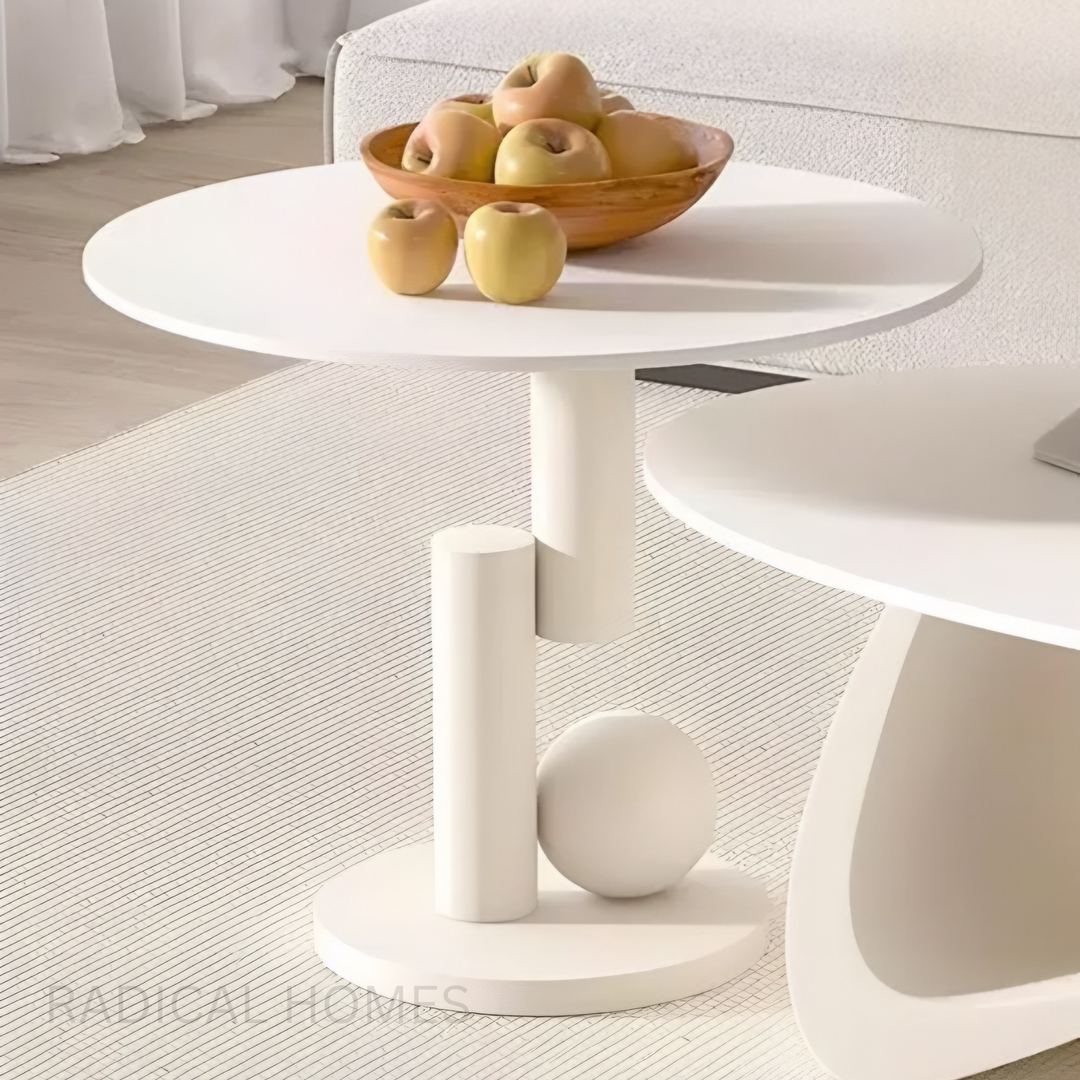 LYRAS Modern Oval Coffee Table - Radical Homes Singapore