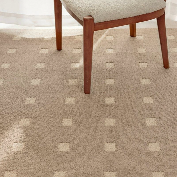 ASHON Water Resistant Squares Rug