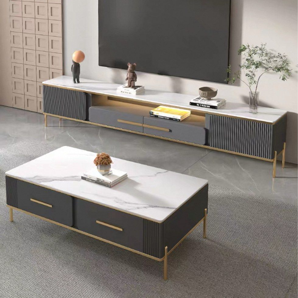 JAVIOS Modern Sintered Stone TV Console