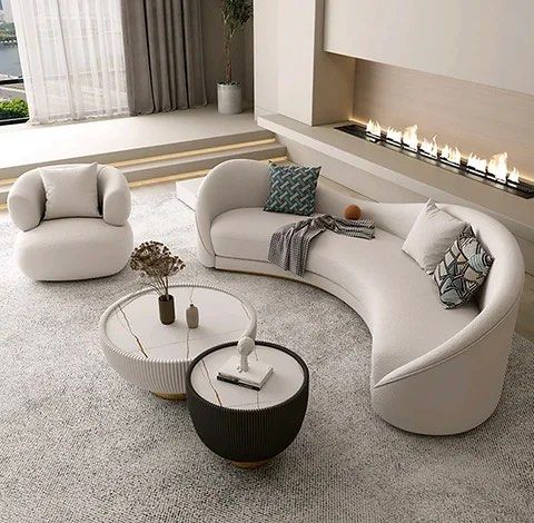 BAYOR Modern Curved Sofa