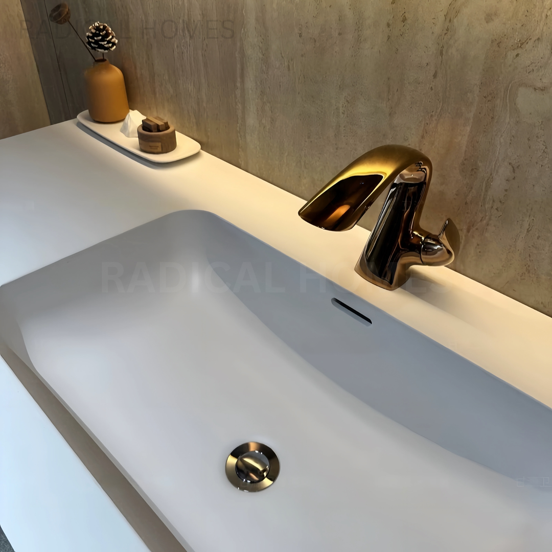 ARELIA Modern Mappa Burl Vanity Sink