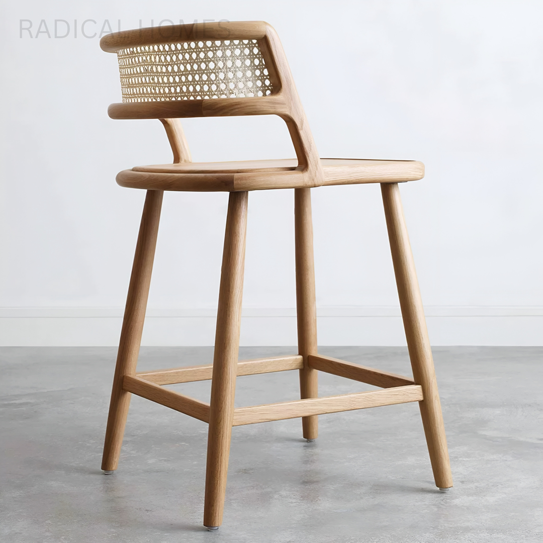 ALVREN Modern Rattan Bar Chair - Radical Homes Singapore
