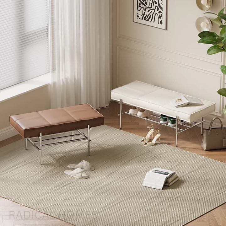 TANGENT Modern Leather Bench