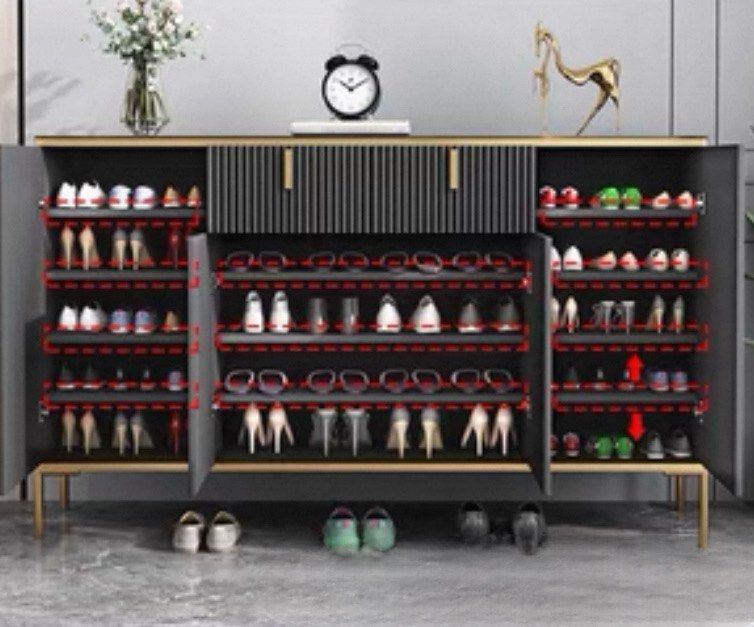 FRONE Modern Sintered Stone Shoe Cabinet