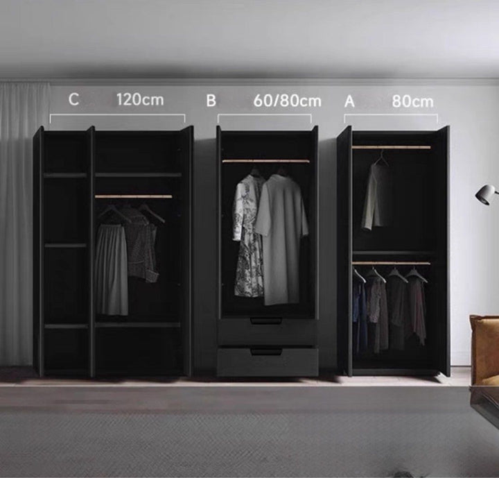 HENRYK Modern Black Wardrobe