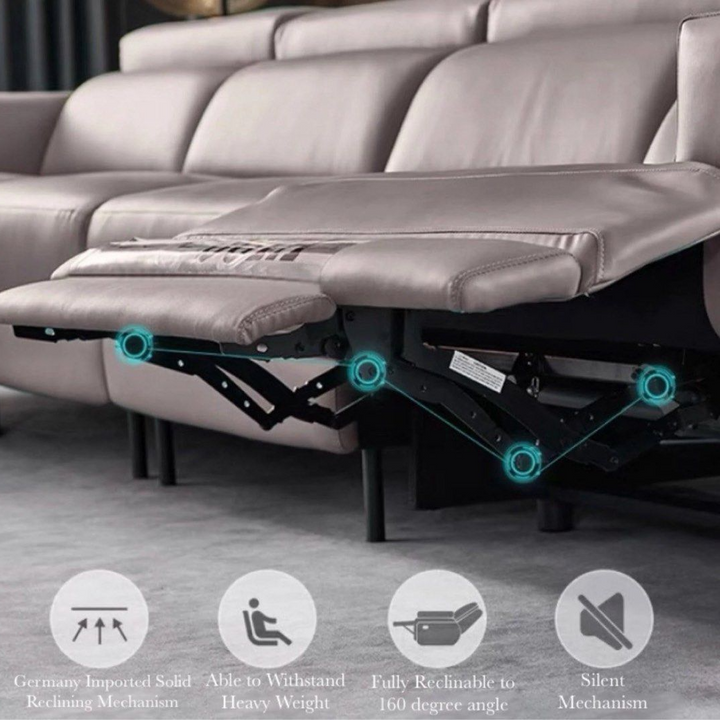 AUTORA Sectional Electric Recliner Leather Sofa