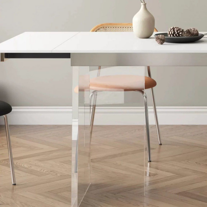 GOVE Modern Sintered Stone Extendable Dining Table