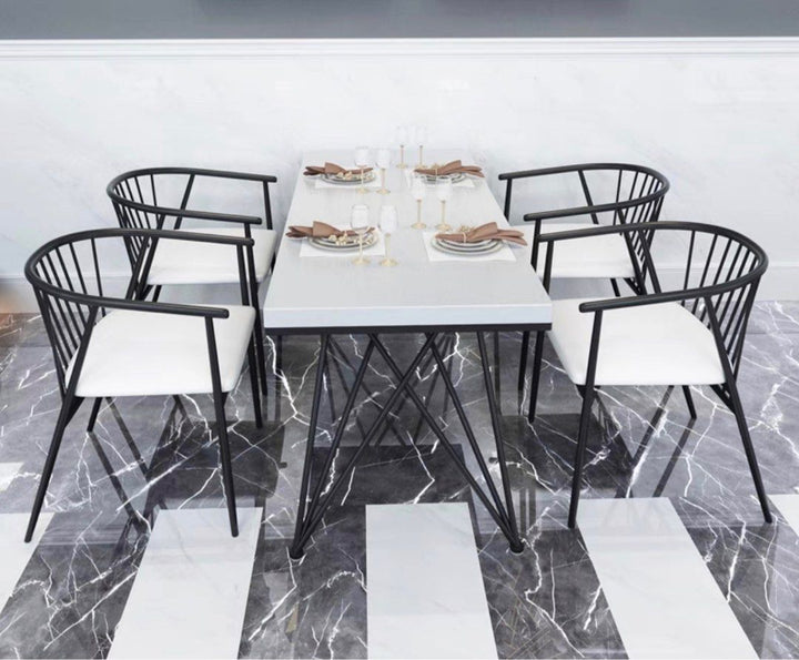 FALZON Modern Marble Dining Table & Chairs