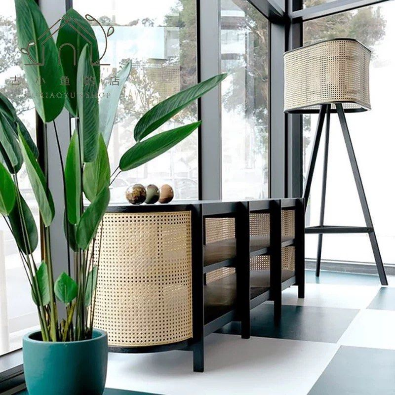 RIVECA Rustic Rattan Console