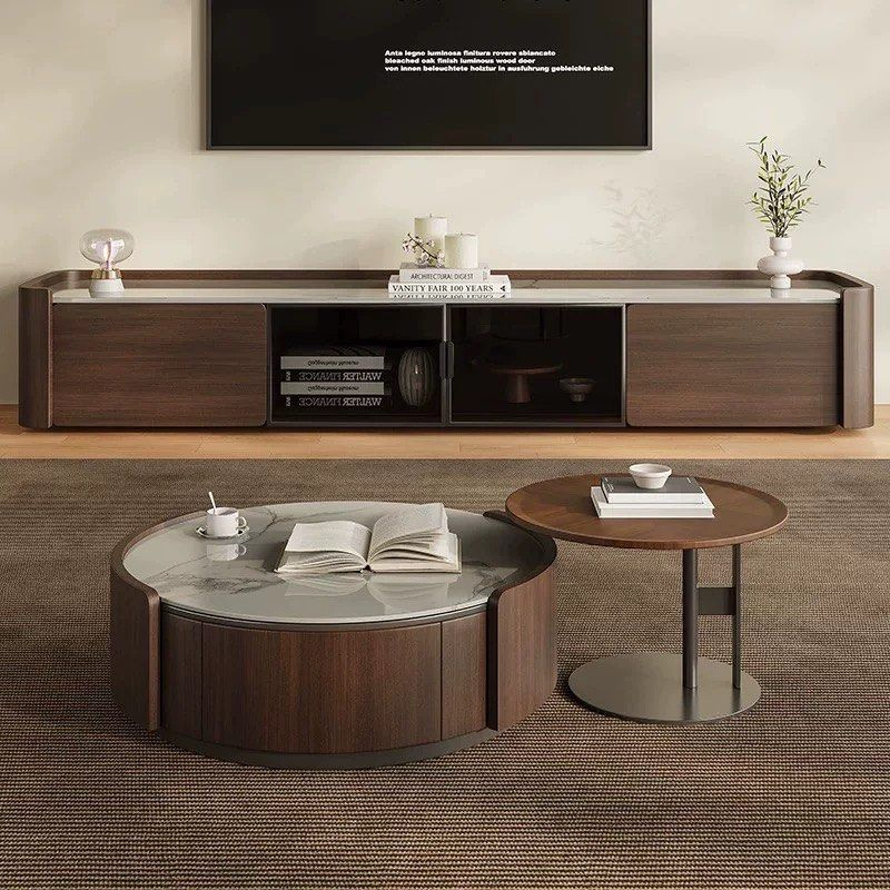 TROEJ Modern Round Coffee Tables