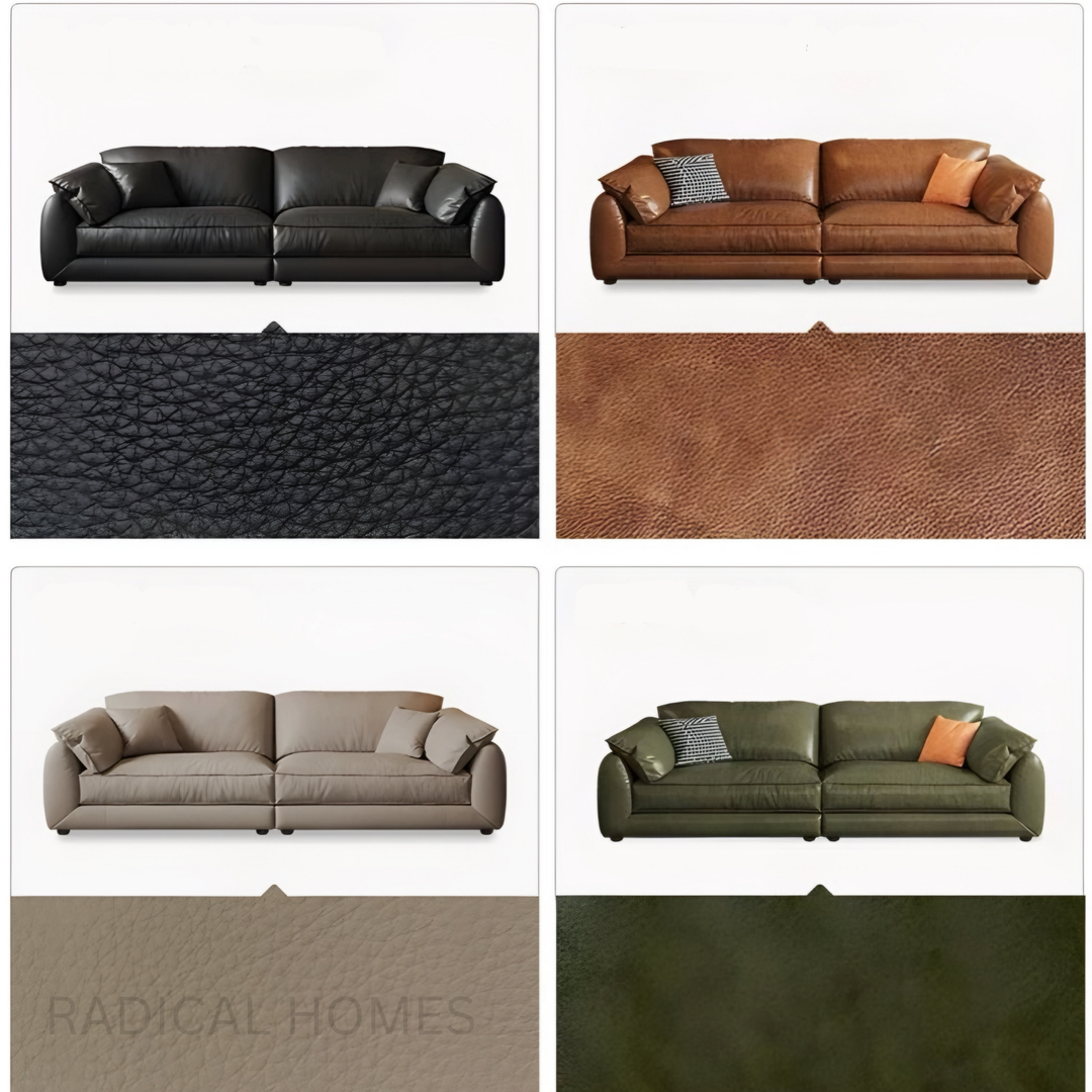 BILL Modern Genuine Leather Sofa