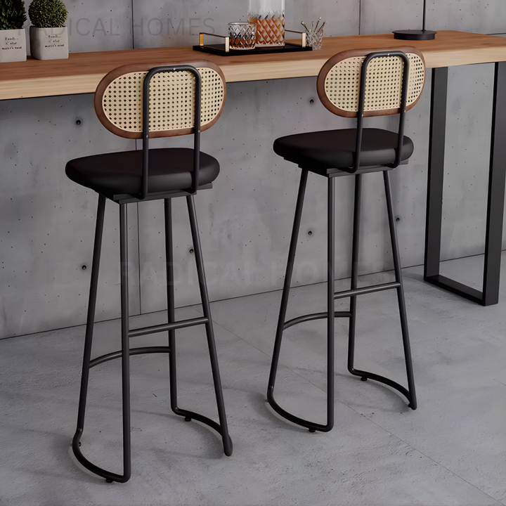 ARA Industrial Solid Wood Bar Stool - Radical Homes Singapore