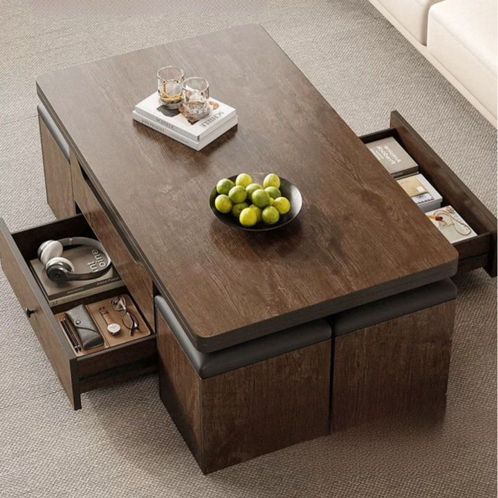 TWALEN Modern Extendable Storage Coffee Table