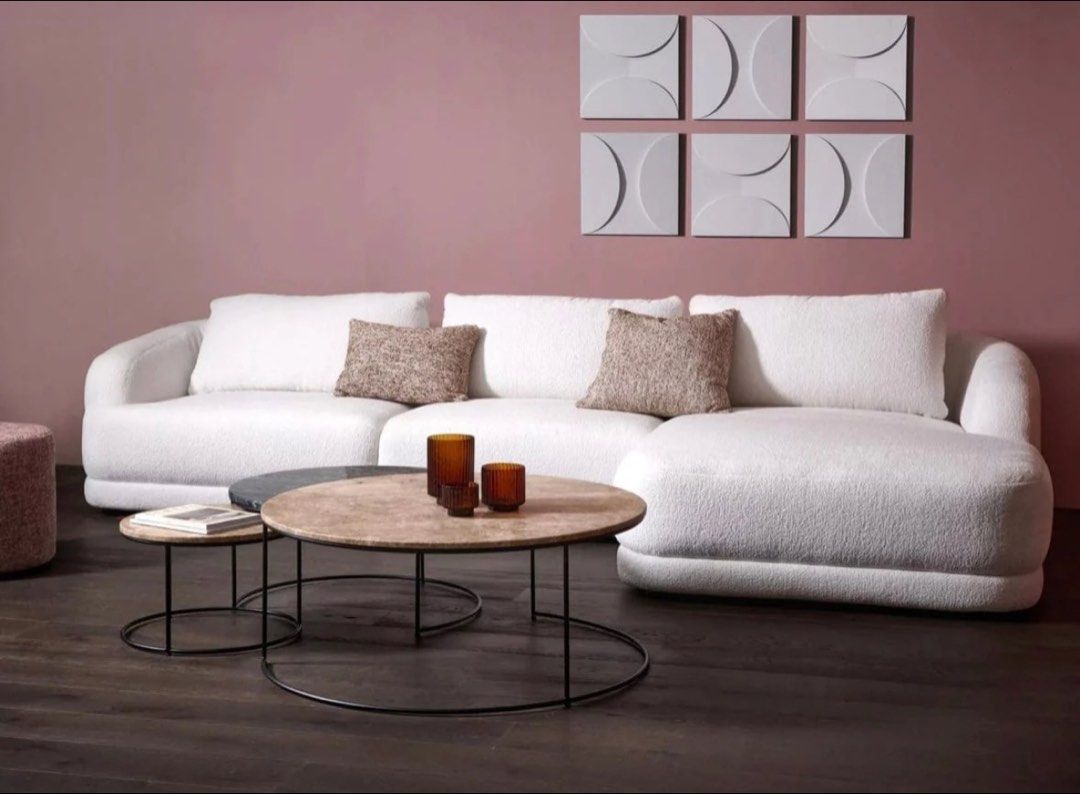 DAYN Modern Performance Boucle Sectional Sofa