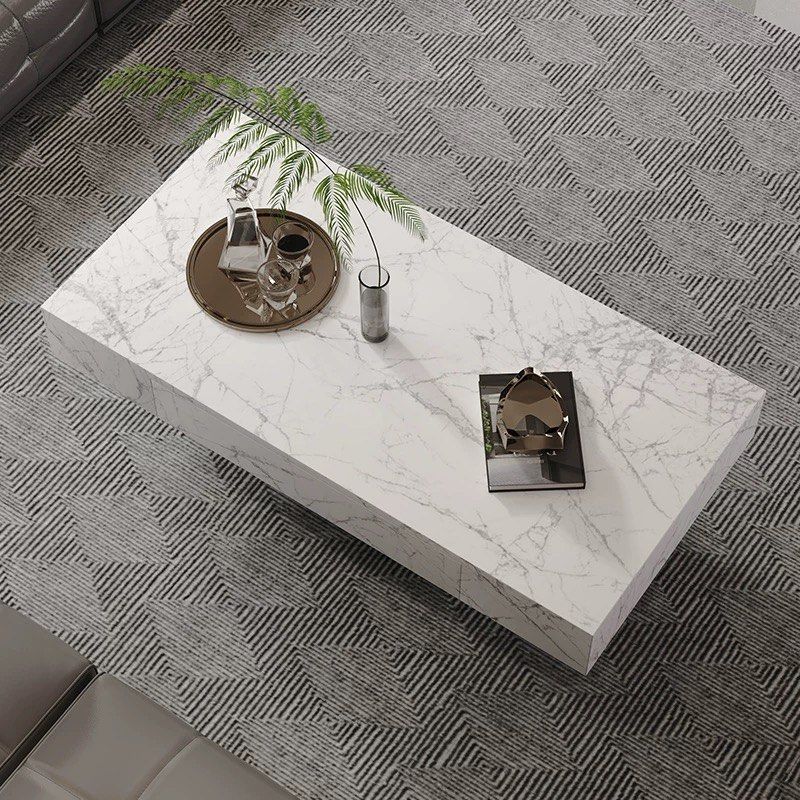 QIEN Modern Sintered Stone Coffee Table