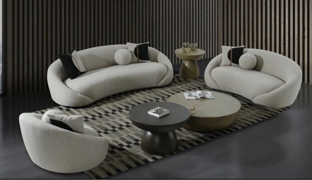 ALISEN Boucle Curve Sofa