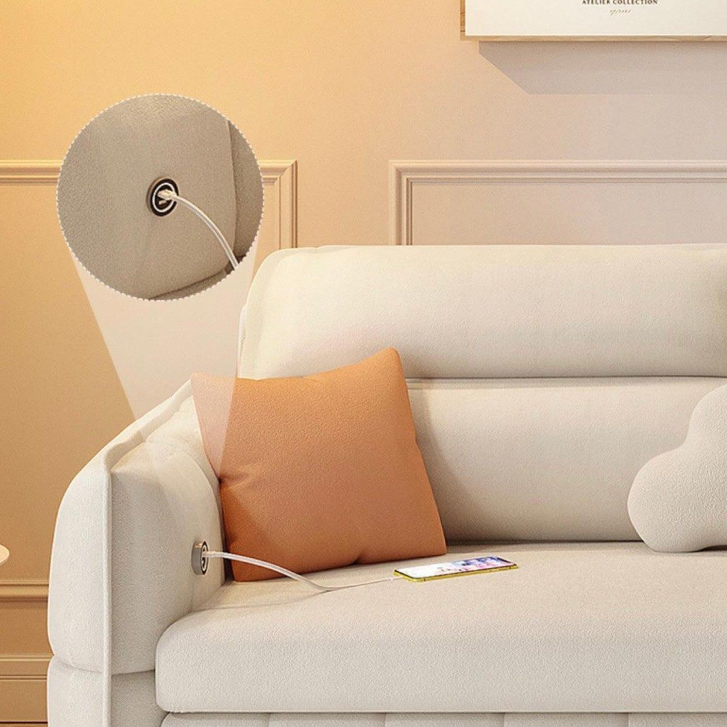 VERANDO Modern Leathaire Storage Sofa Bed