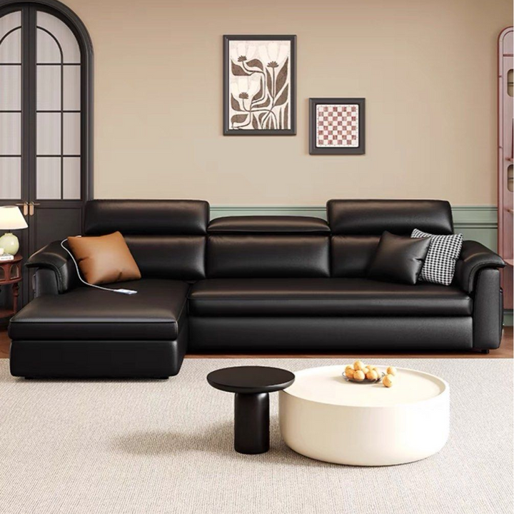 MONZA Scratch Proof Leather Sofa Bed With Storage