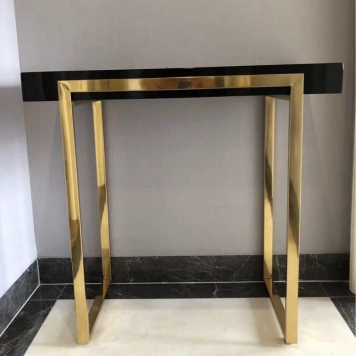 THALES Modern Chrome Gold Console Table