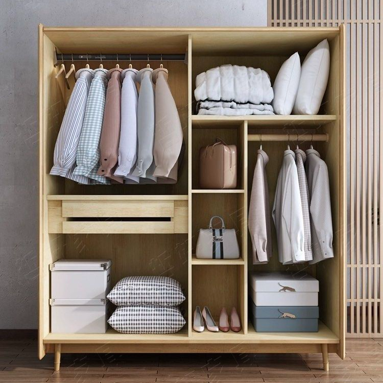 TERTULLIAN Japandi Solid Wood Wardrobe